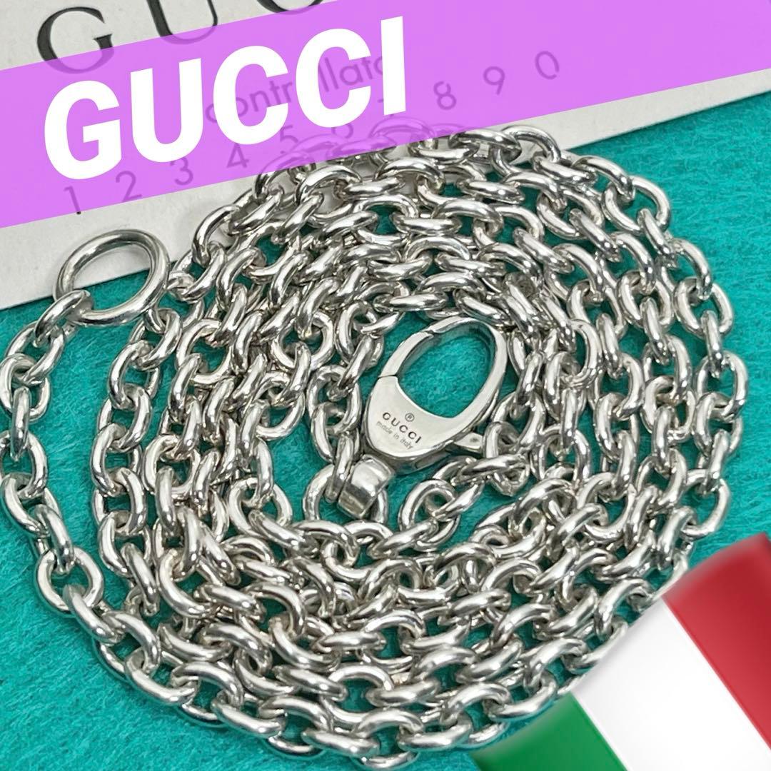 美品　GUCCI 3.8ミリ　シルバー925 チェーンネックレス