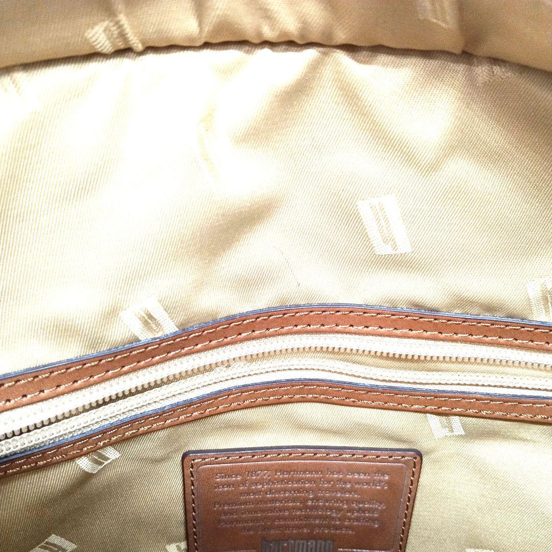 Hartmann　ブラウン ベージュ トートバッグ レザー　上291