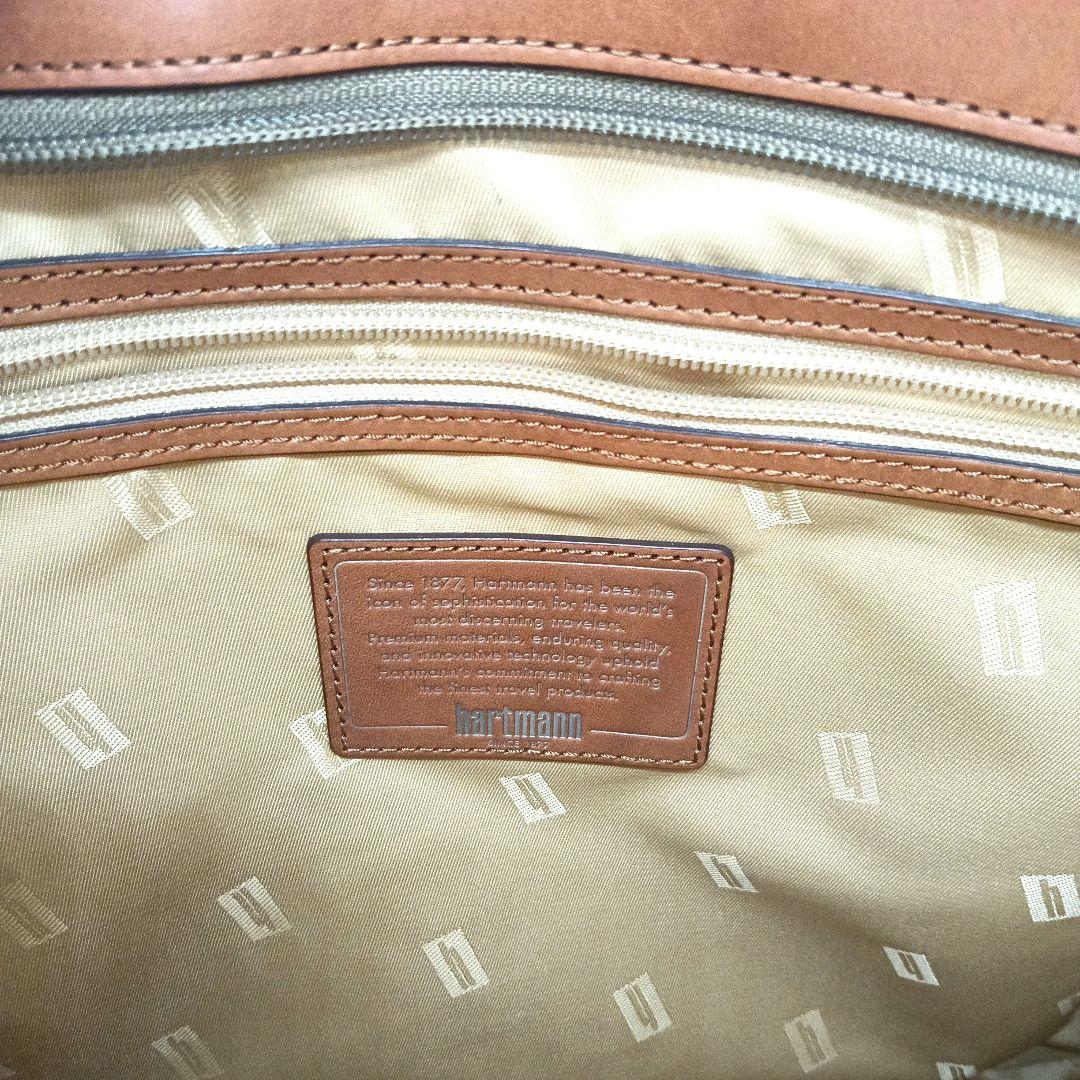 Hartmann　ブラウン ベージュ トートバッグ レザー　上291