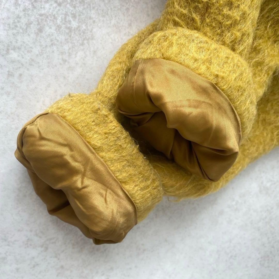 美品 デミルクスビームス シャギー ショールカラー コート ミモザイエロー S