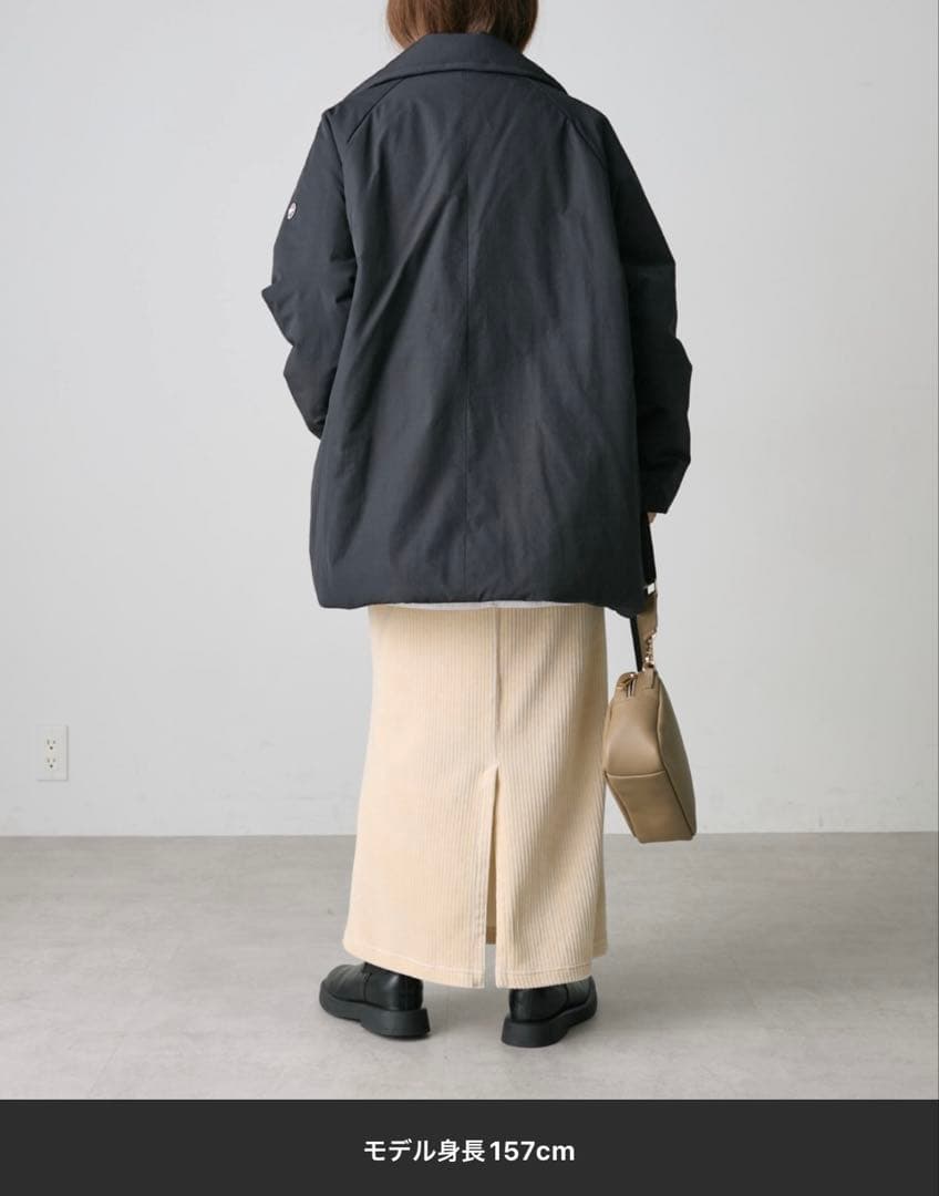 り*え様 PUAL CE CIN ブラック中綿ジャケット