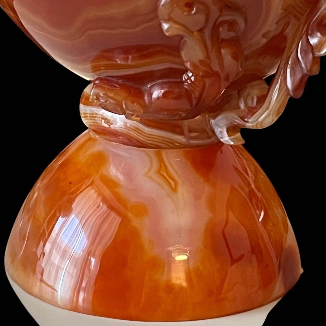 瑪瑙　メノウ瓶 天然瑪瑙　厄除け置物　中国伝統工芸 大型