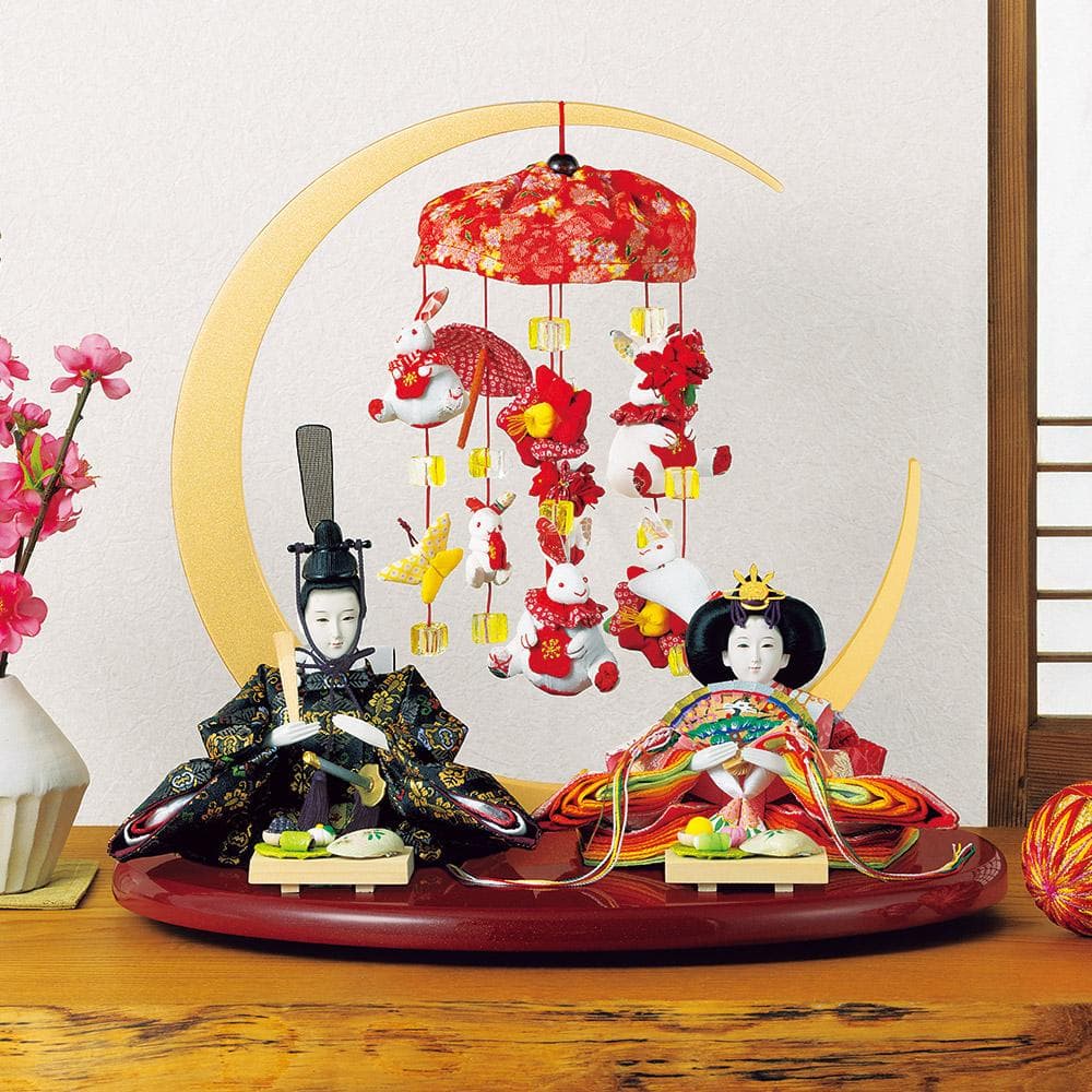 95,700円新品未使用【久月キュウゲツ】つるし飾り付き親王雛 雛人形 ひな人形