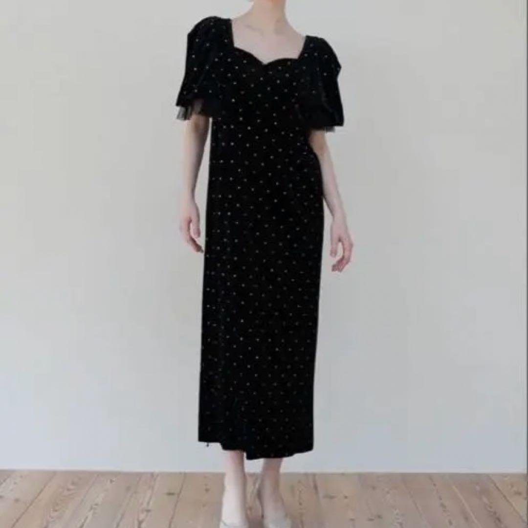 Acka bijou dot velours dress サイズ：1