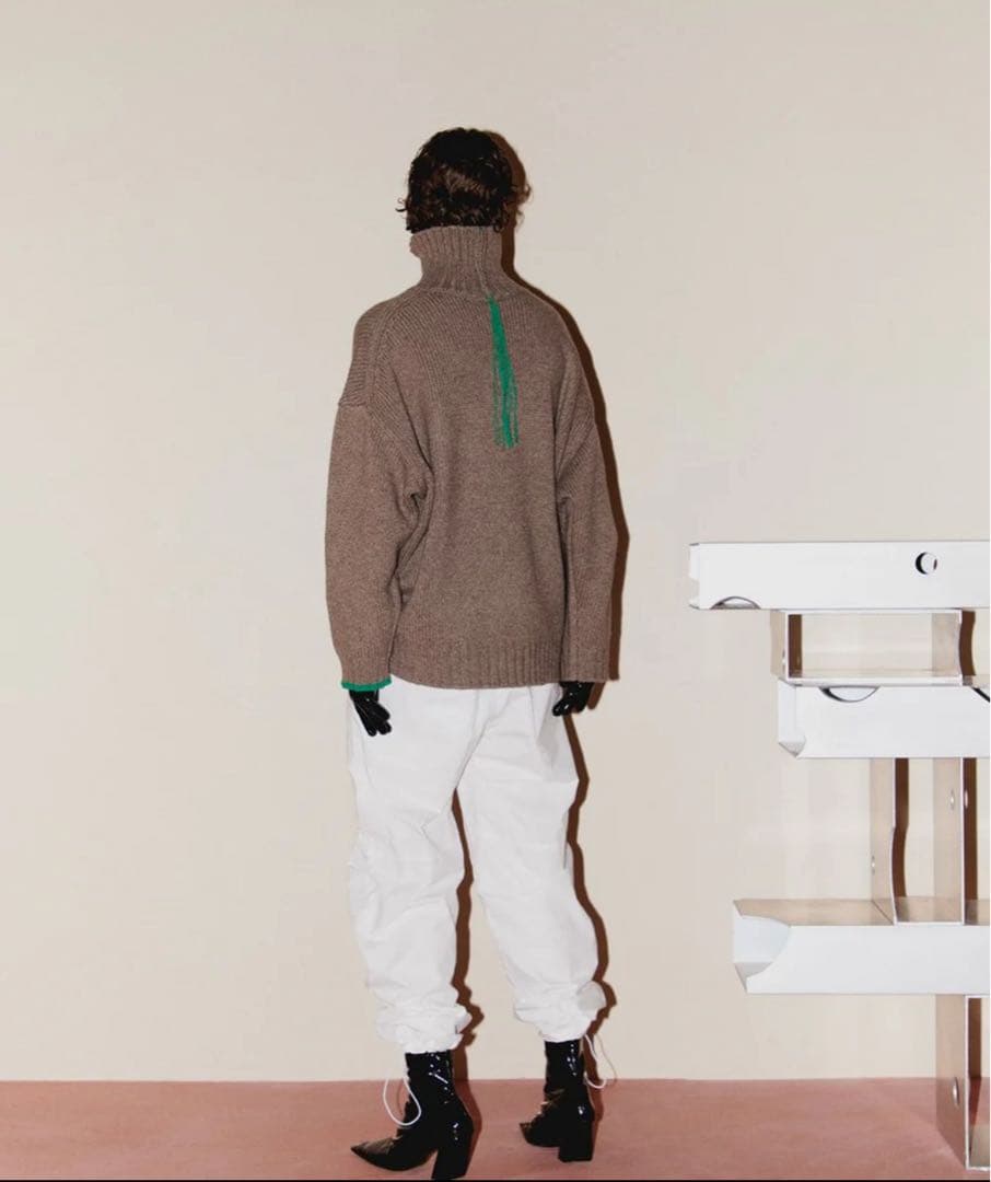 NKNIT ブラウン タートルネック ニット