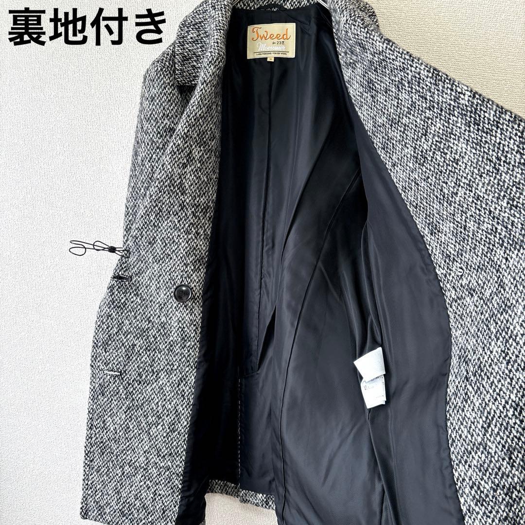 美品✨23区 Moessmer ダブルブレスト ツイード ウール100% コート