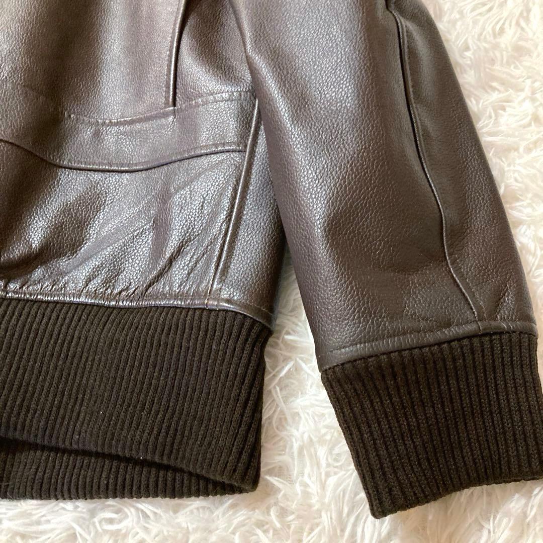 【良品・希少3L】ホーンワークス　カウレザー G-1 フライト　ダークブラウン