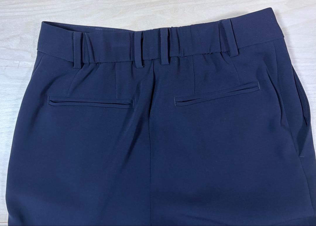 極美品✨ PLST トリアセブランド ノーカラー セットアップ 紺 S 2023