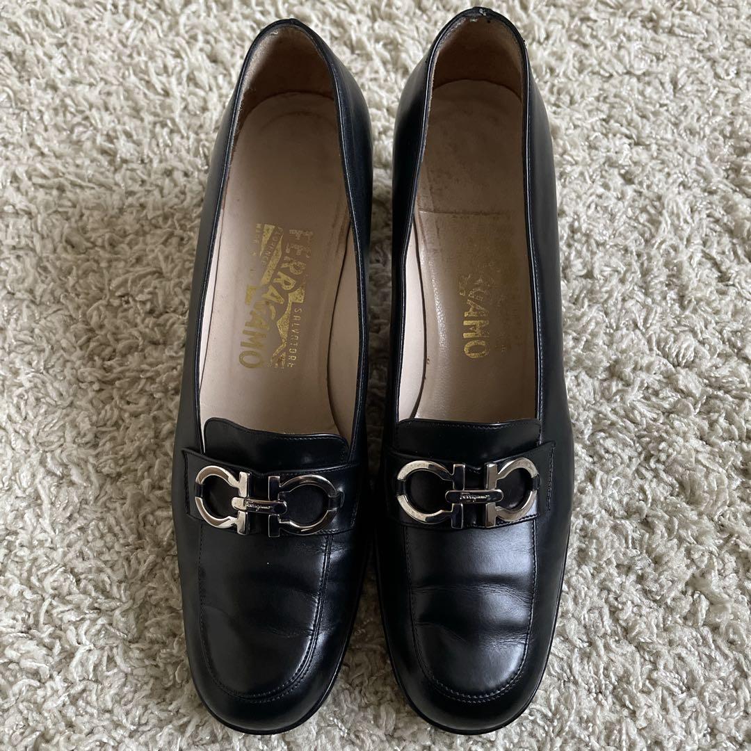 Ferragamo フェラガモ レザー パンプス　ローファー型 ガンチーニ