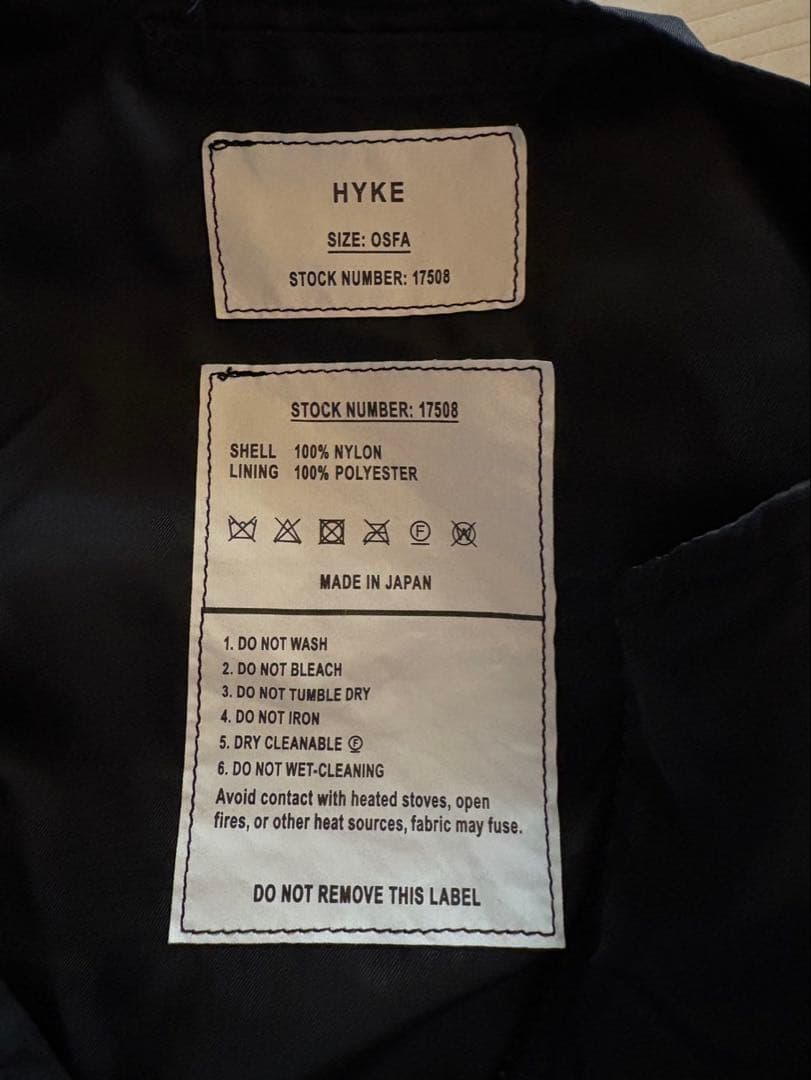 【HYKE(ハイク)】 TYPE L-2A VEST