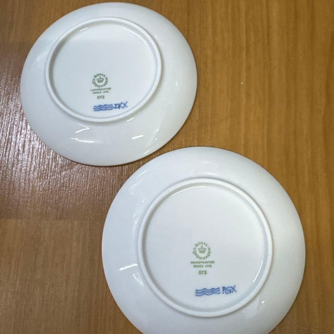 ロイヤルコペンハーゲン プリンセス 急須&ブルーパルメッテ 湯呑&茶托（小皿）