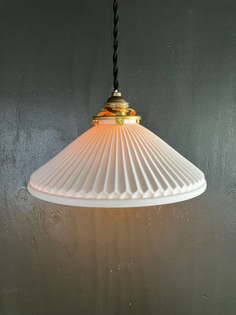 磁器シェード　電笠　ランプシェード　ペンダントライト①