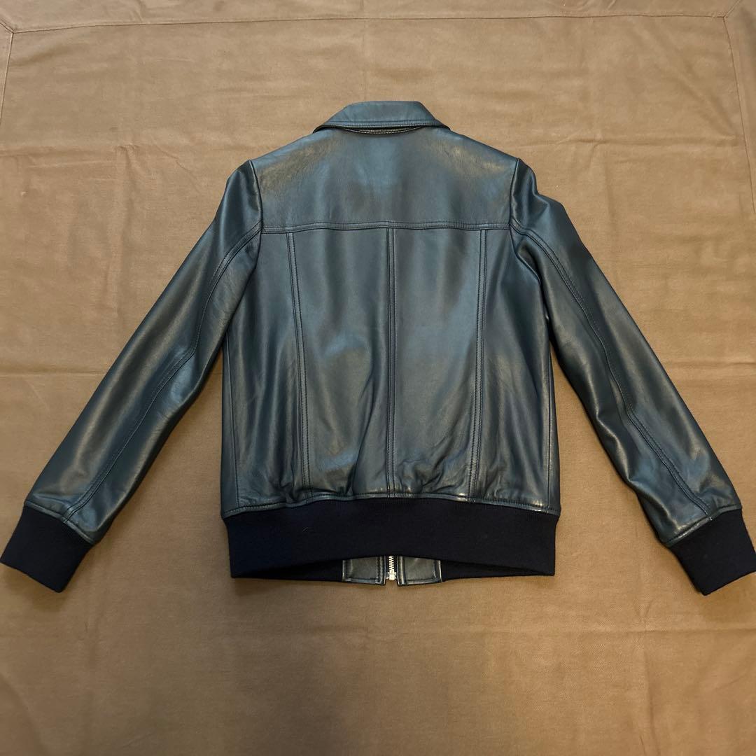 ヒステリックグラマー　ネイビー　シングルライダースジャケット