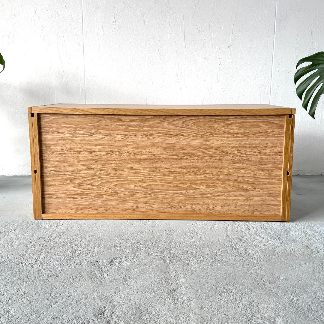 無印良品　ユニットシェルフ用　ボックス・引出し・2段・オーク材