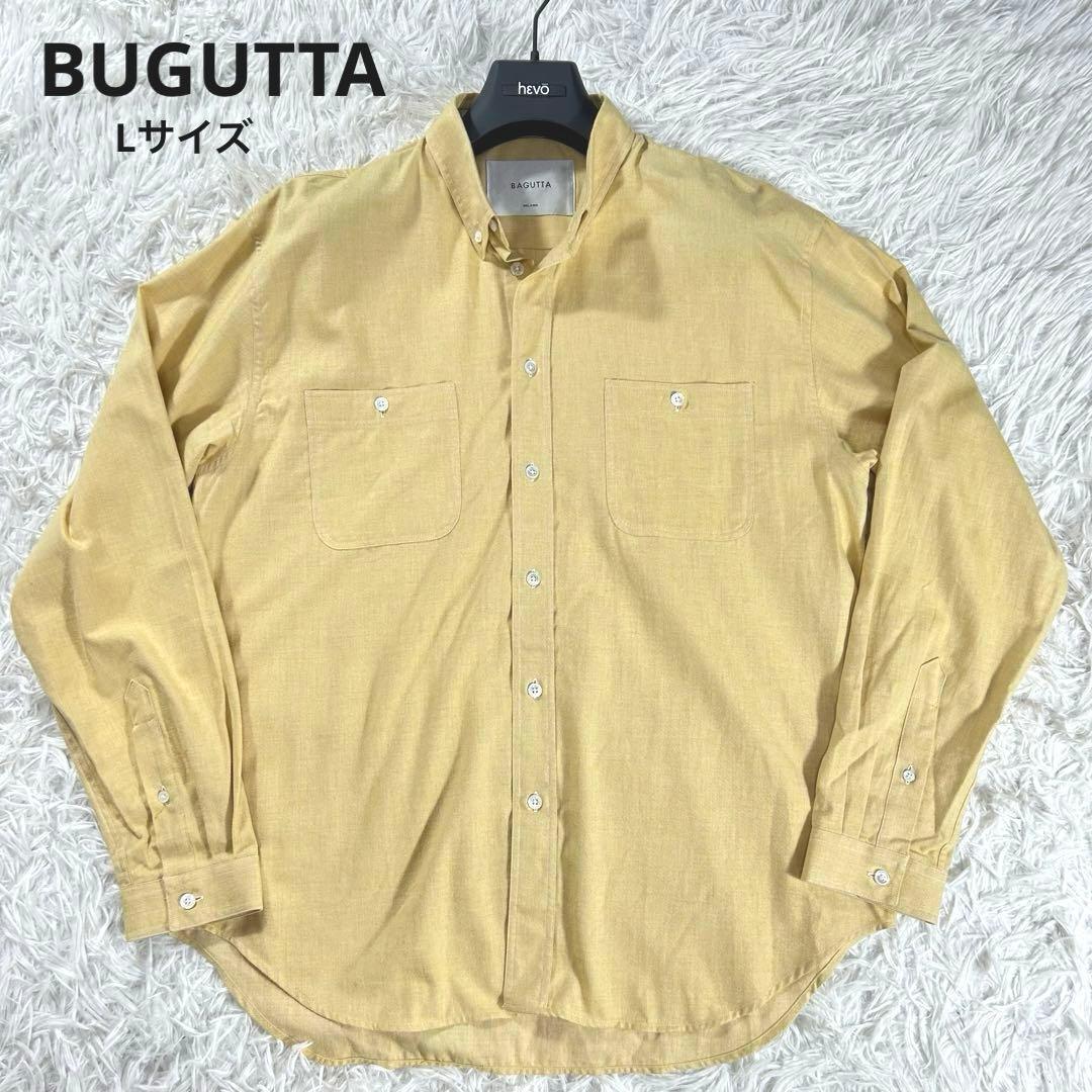 極美品✨BUGUTTA オーバーサイズシャツ　L イエロー　ボタンダウン