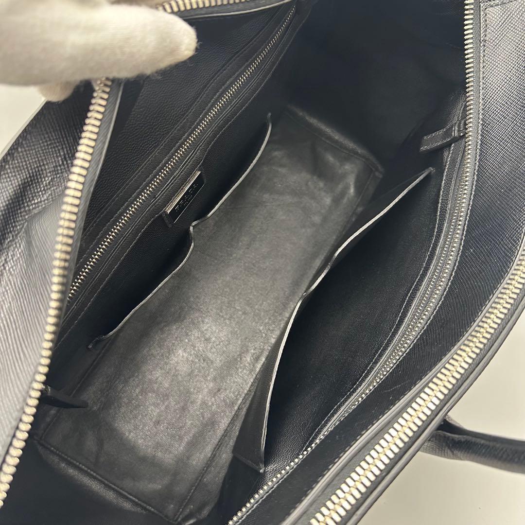 美品✨ PRADA 大容量 ボストン トートバッグ サフィアーノレザー ビジネス