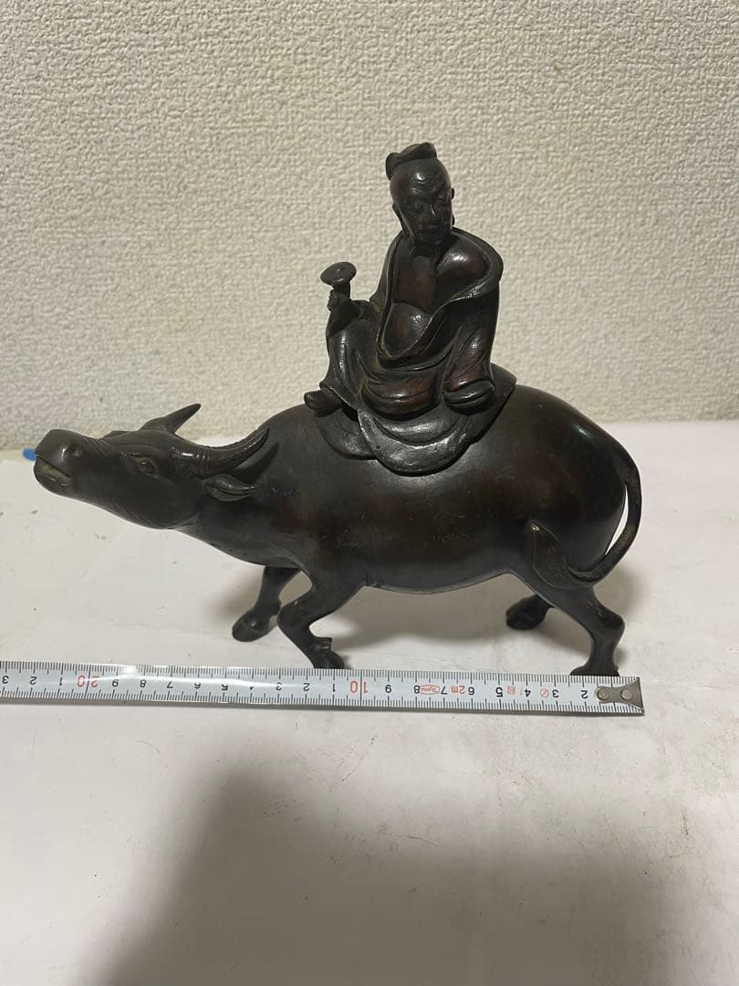 古銅香炉　寿老人　アンティーク　古道具　置物