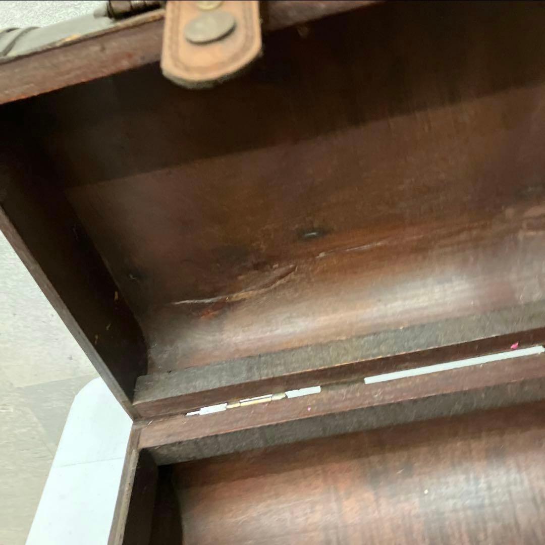 アンティーク 木製 ウッドトランク 木製スーツケース ダークブラウン