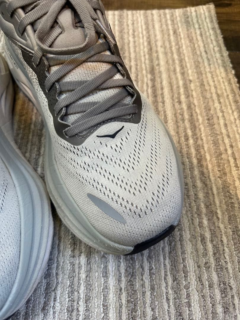 HOKA BONDI 8 グレー メッシュスニーカー 29cm