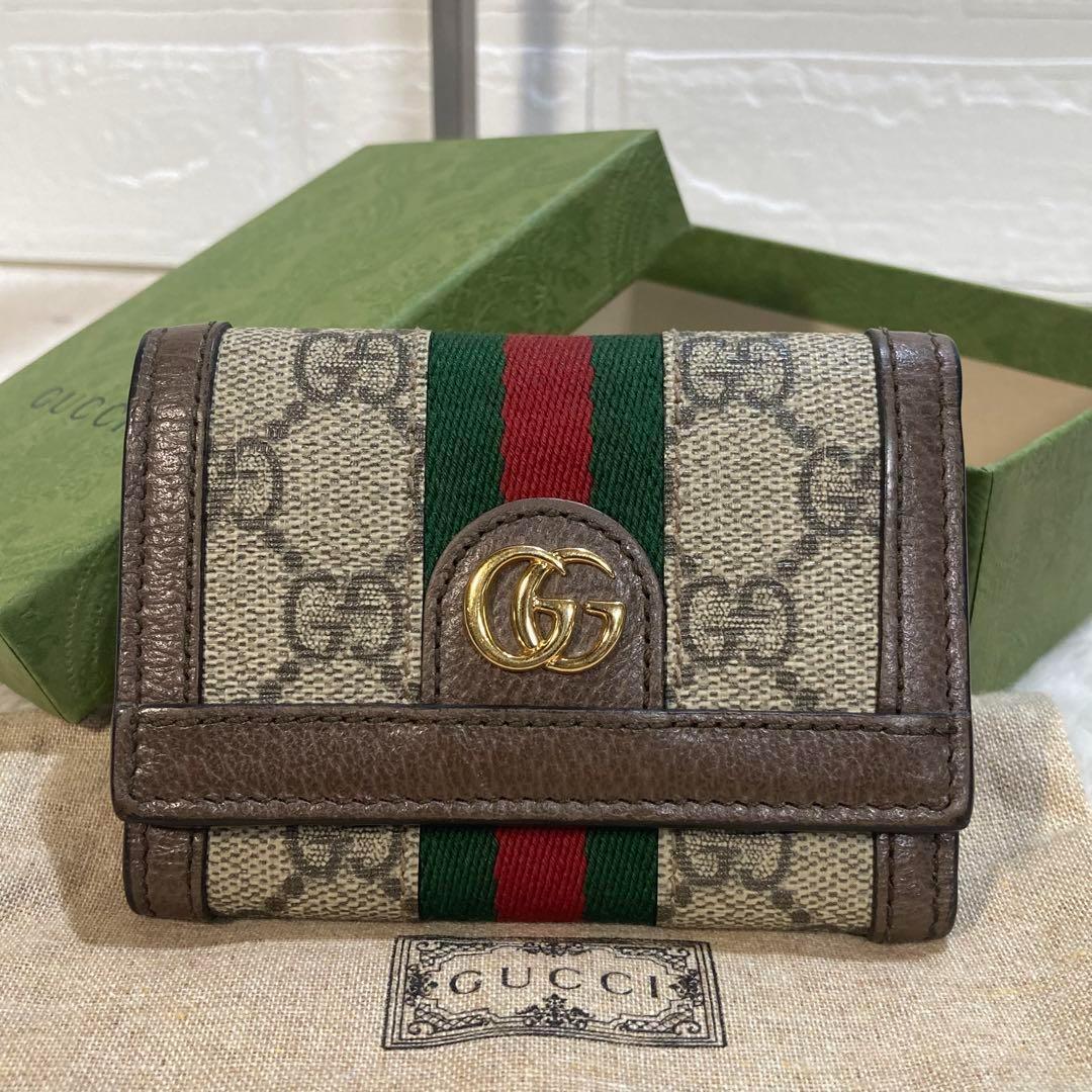 ！極美品！　GUCCI グッチ　PVC 折り財布　コンパクト　ケース