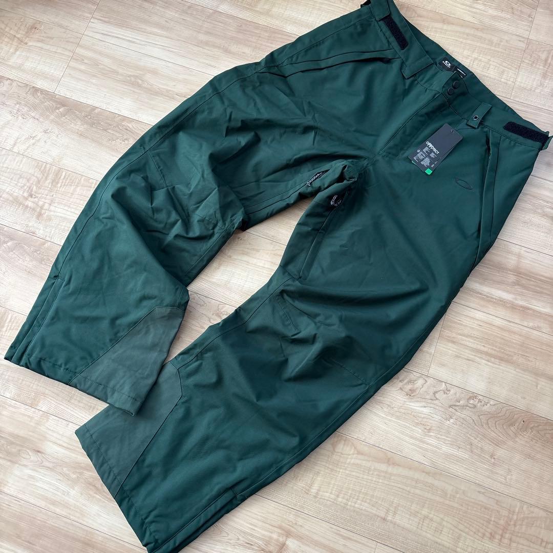 新品　オークリー　メンズ　スノーボードパンツ　グリーン　撥水　日本XLサイズ