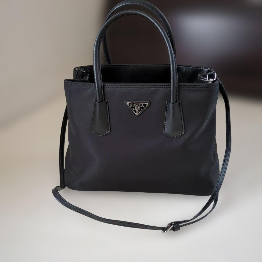 PRADA ブラック ナイロントートバッグ ショルダーバック