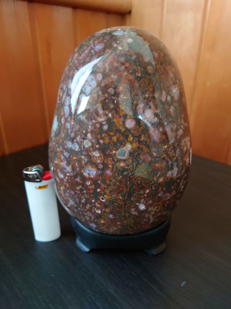 津軽　錦石　台座付き　鑑賞石　青森県津軽西海岸　自然石　盆石　水石