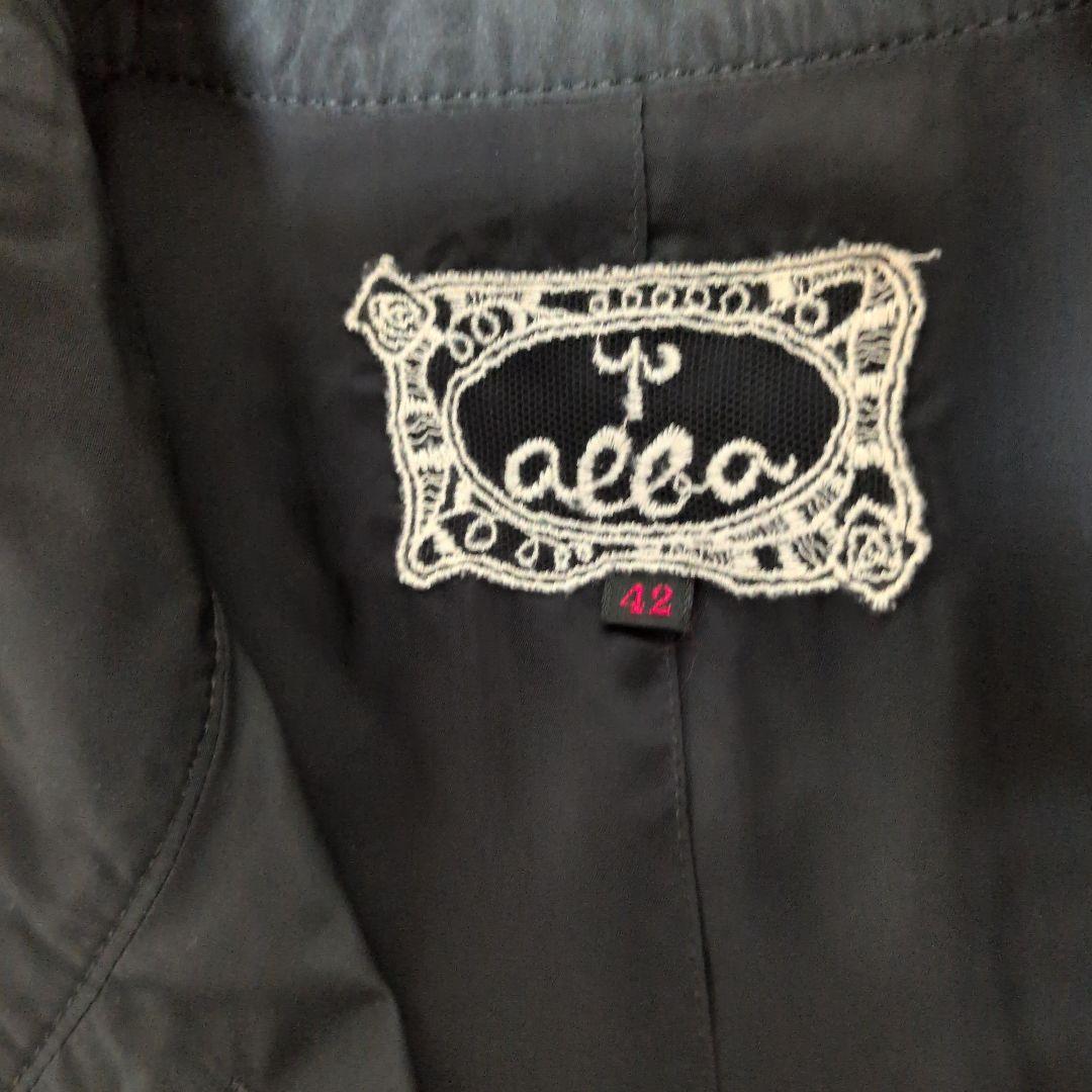 インポートロッサ《alba》☆フリル襟　秋・春合着コート　黒