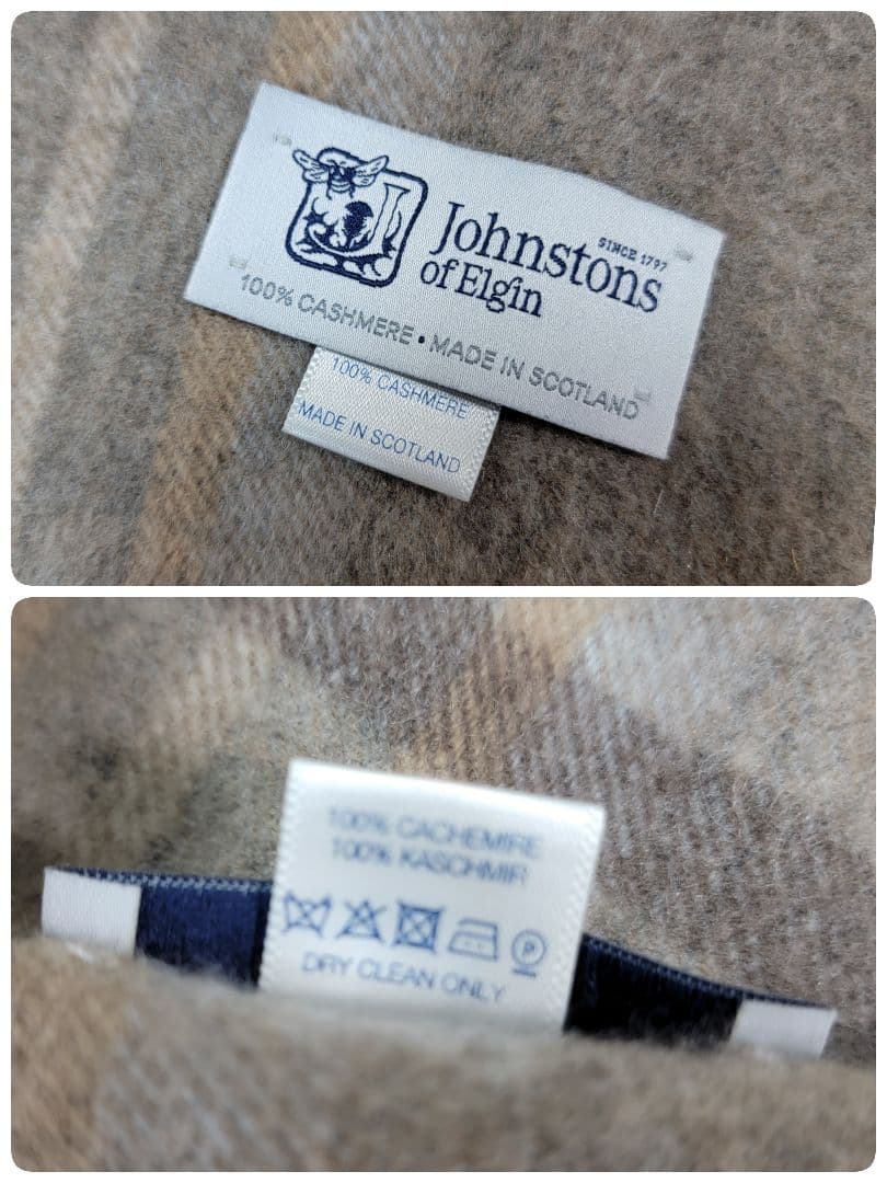 ¥68,200 極美品 ジョンストンズ ドライブリッジ カシミヤ 大判 ストール