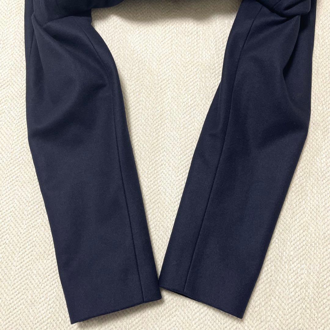 美品 Theory セオリー チェスターコート ウール カシミヤ ネイビー