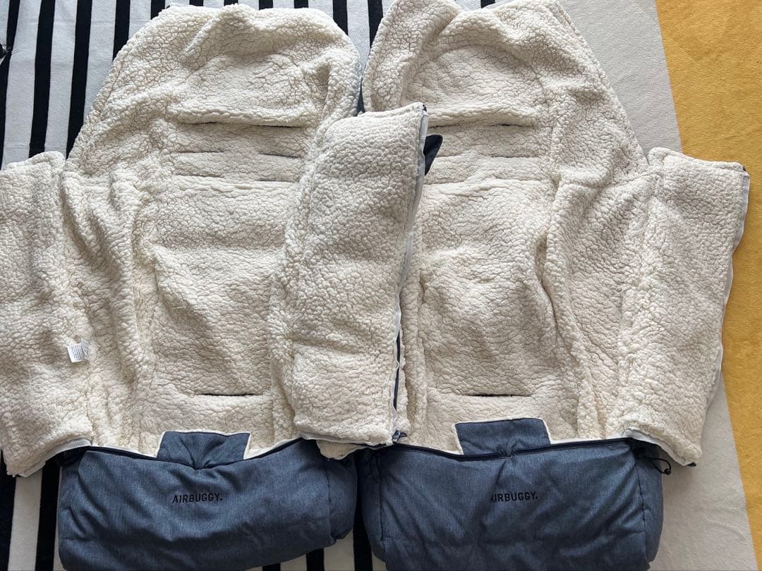 AIR BUGGY ダウンフットマフ 双子ちゃん アースグレー