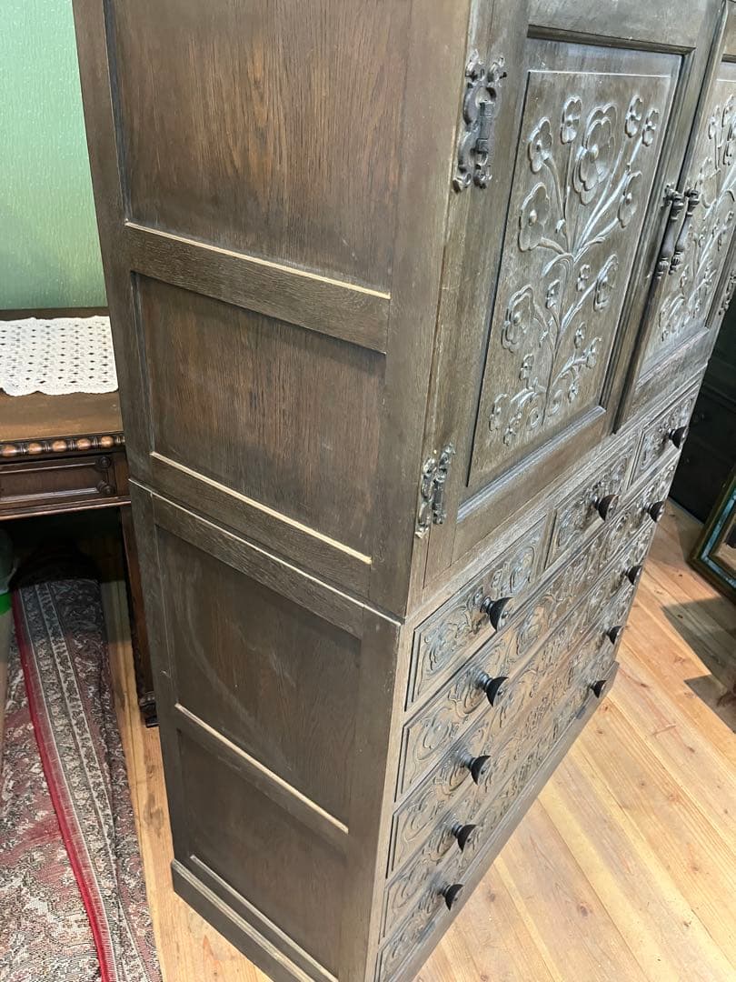 チェスト 着物箪笥 木彫り インテリア 箪笥 昭和レトロ ビンテージ 木製