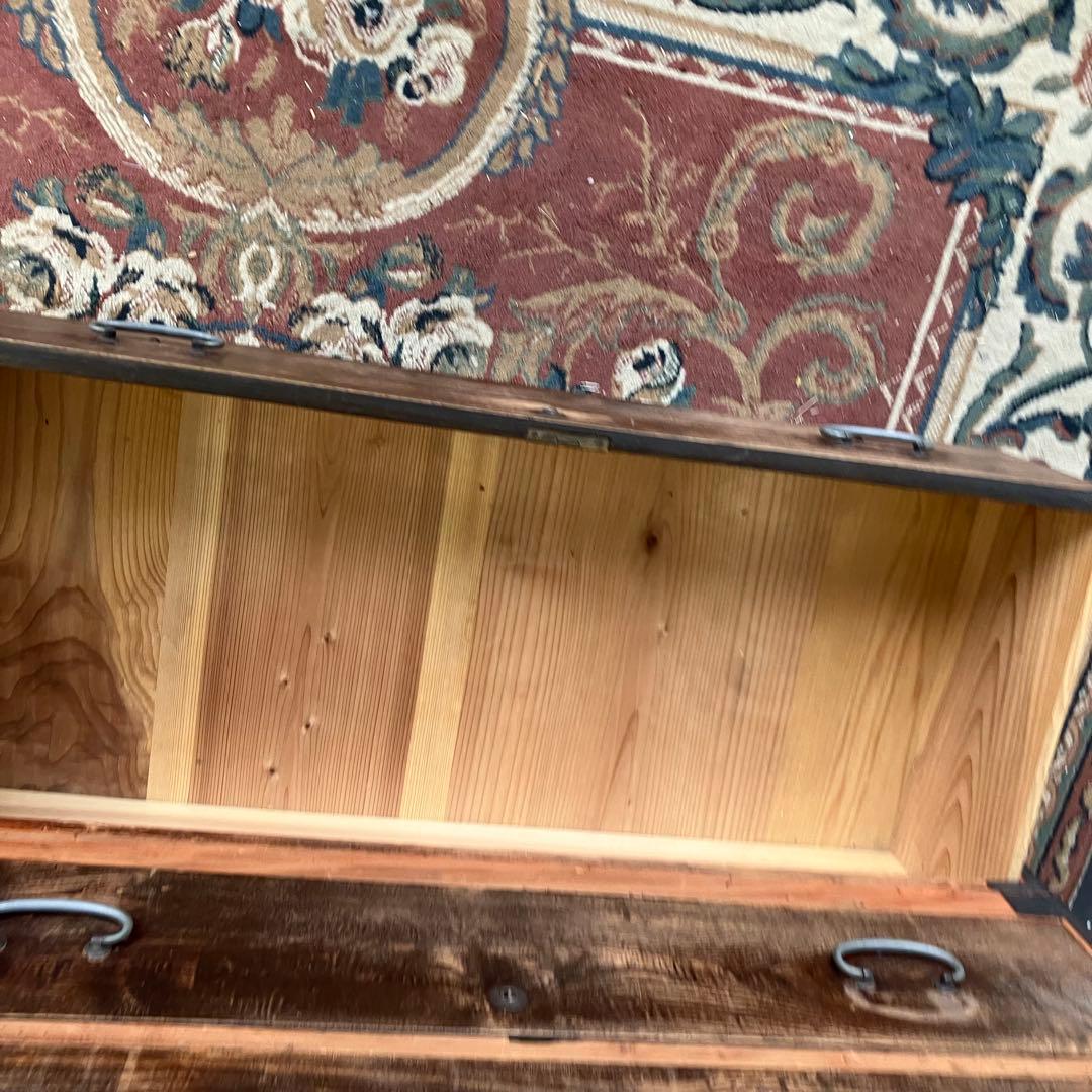 昭和レトロ 古家具 木製箪笥 5段 引き出し箪笥 シャビーな風合い ビンテージ