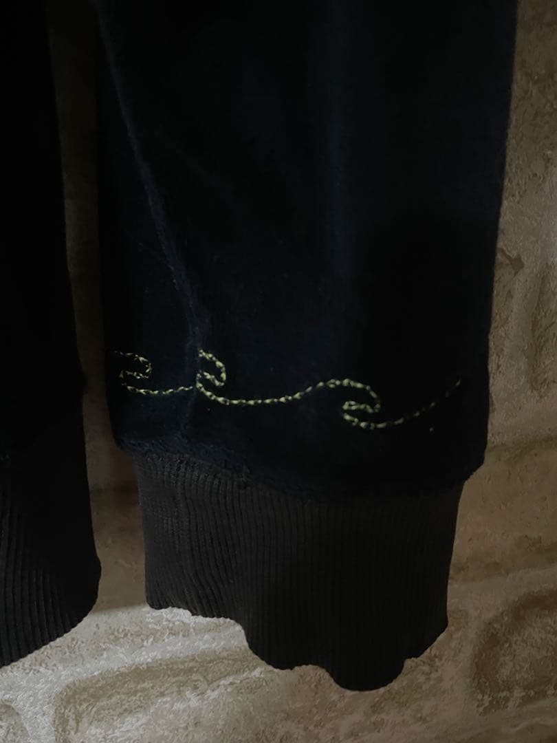 aldies メンズM パーカー　ベトジャン　スカジャン　ベロア　刺繍　ベトナム