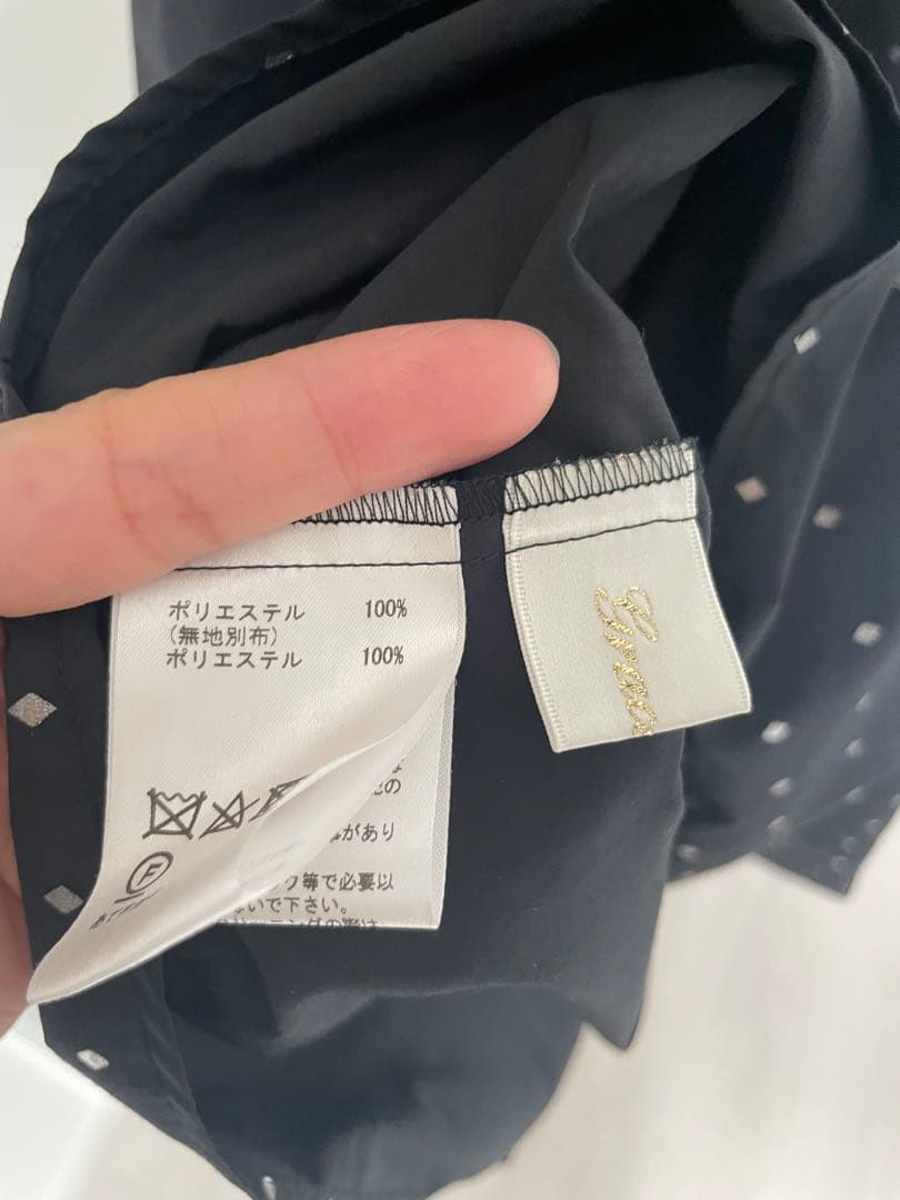 【美品】グレースコンチネンタル 箔ドットシャツワンピース