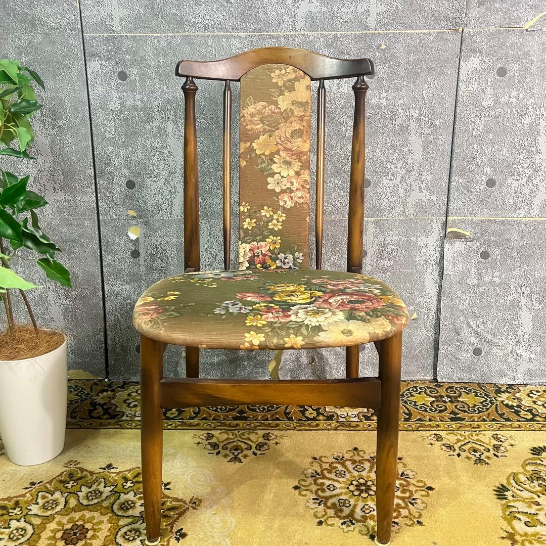 ꧁トーヨーファニチャー TOYO FUNITURE꧂花柄ダイニングチェア 椅子