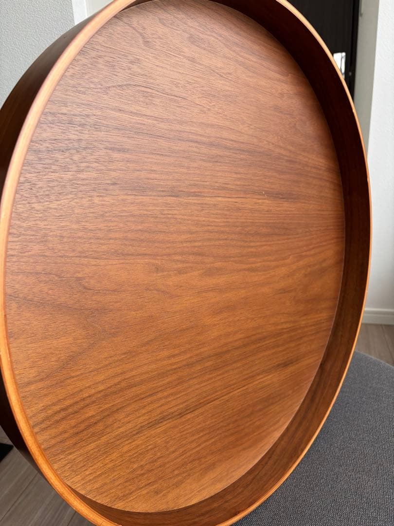 【アクタス】ドラムス 円形木製テーブル 約60cm