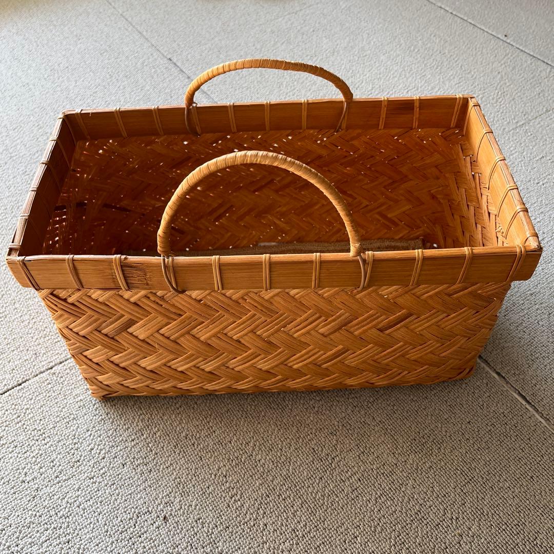 竹製 バスケット 買い物籠