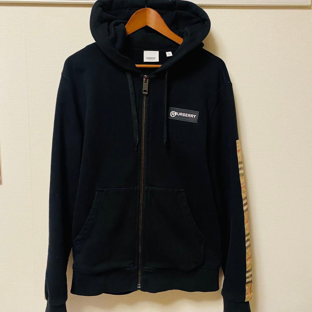 BURBERRY バーバリー ジップアップパーカー 袖ロゴ
