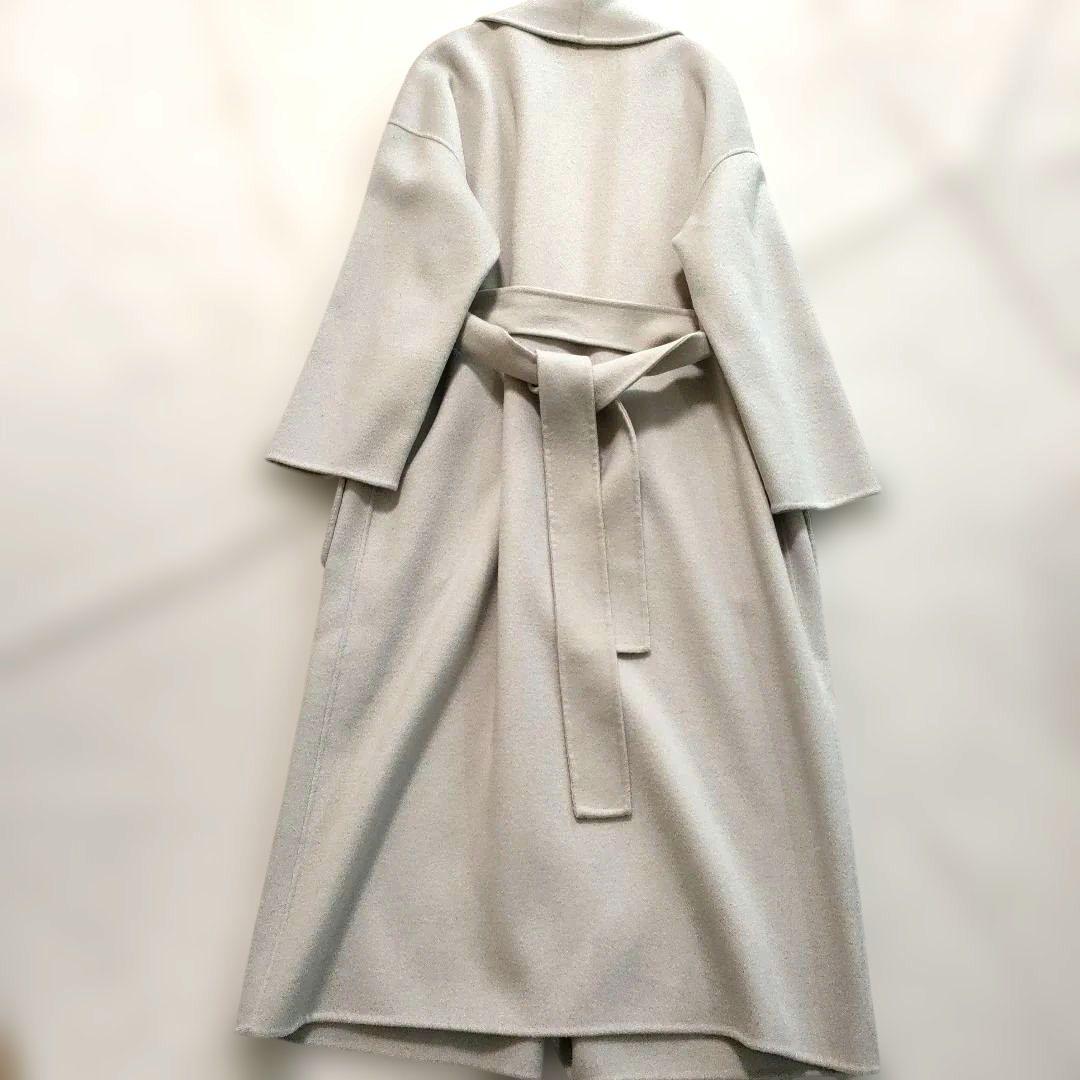 美品 デプレ ダブルフェイスメルトンビーバー ロングコート オーバサイズ 36