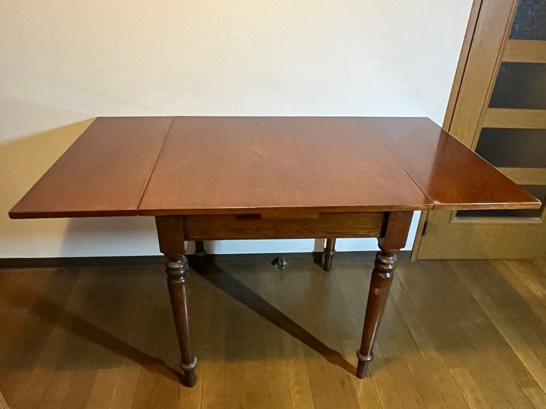 英国アンティーク レプリカ ダイニング テーブル 伸長式 エクステンション 木製