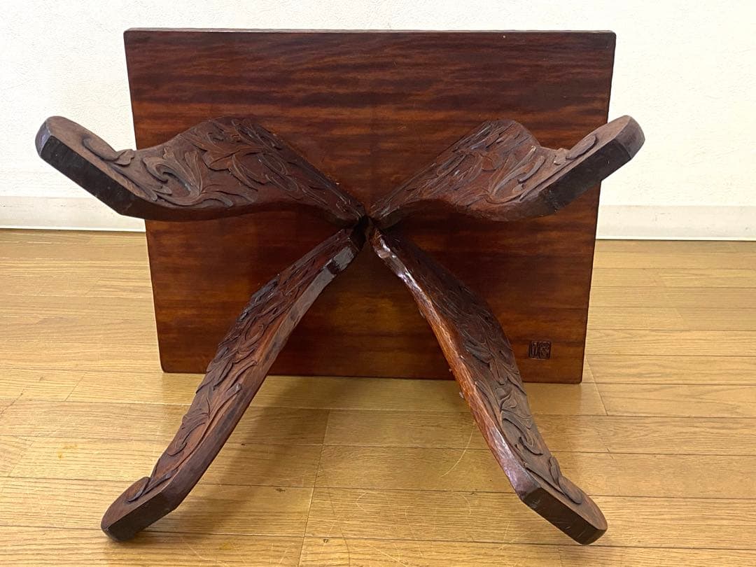 アンティーク レトロ 彫刻 ローテーブル サイドテーブル 飾り台 多目的 在名