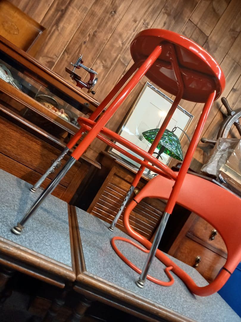 レア　1970s　アメリカ製　ヴィンテージ　スチール　インダストリアル　スツール