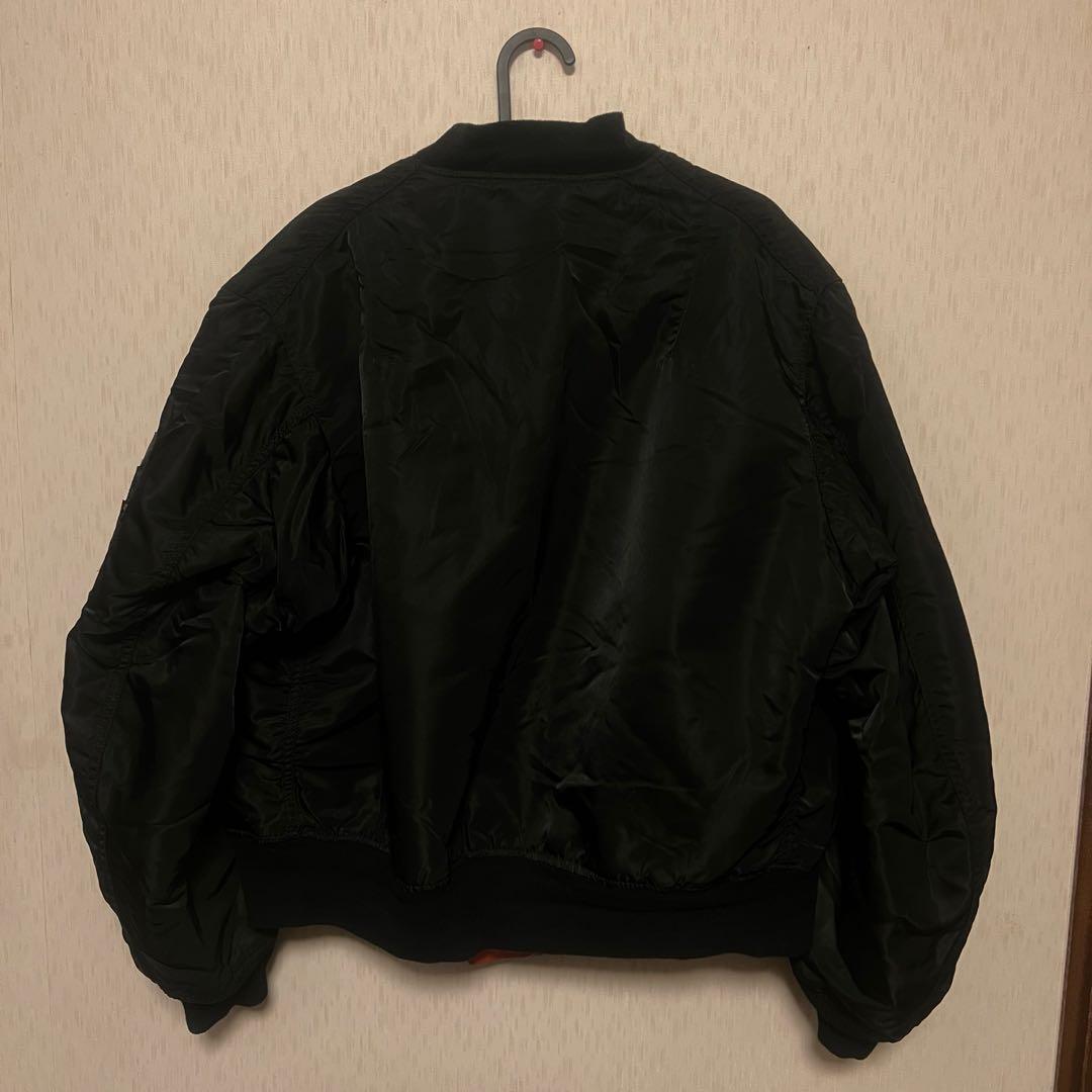 【希少・USA製】ALPHA アルファ MA-1 フライトジャケット XL 黒