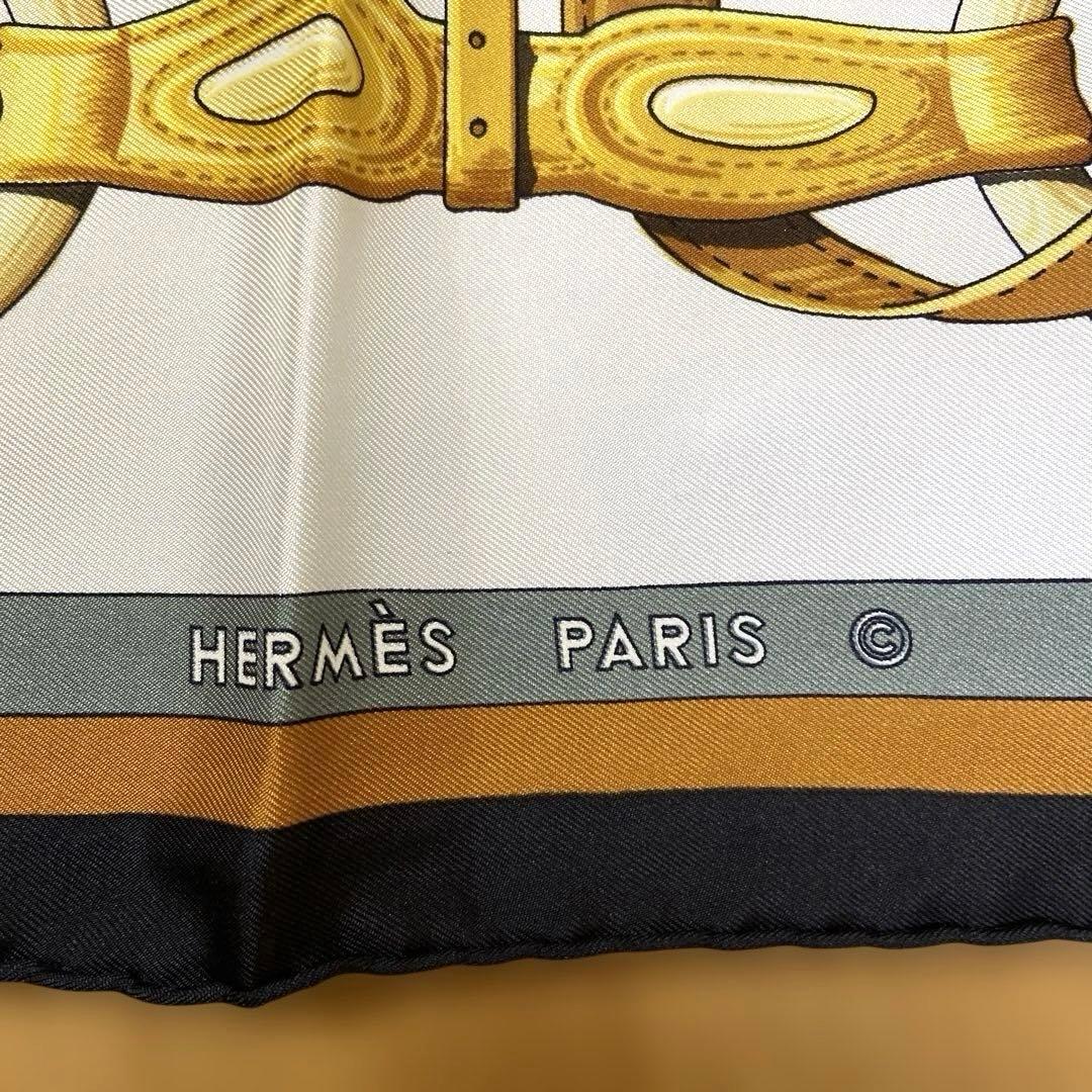 エルメスHERMES 90 カレ　コーチング　スカーフ　シルク　ビンテージ
