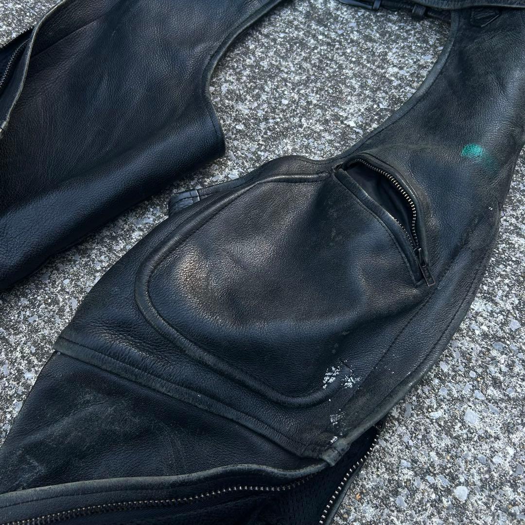 ギミック　レザーパンツ　レイヤード重ね履き用 punk グランジオピウム