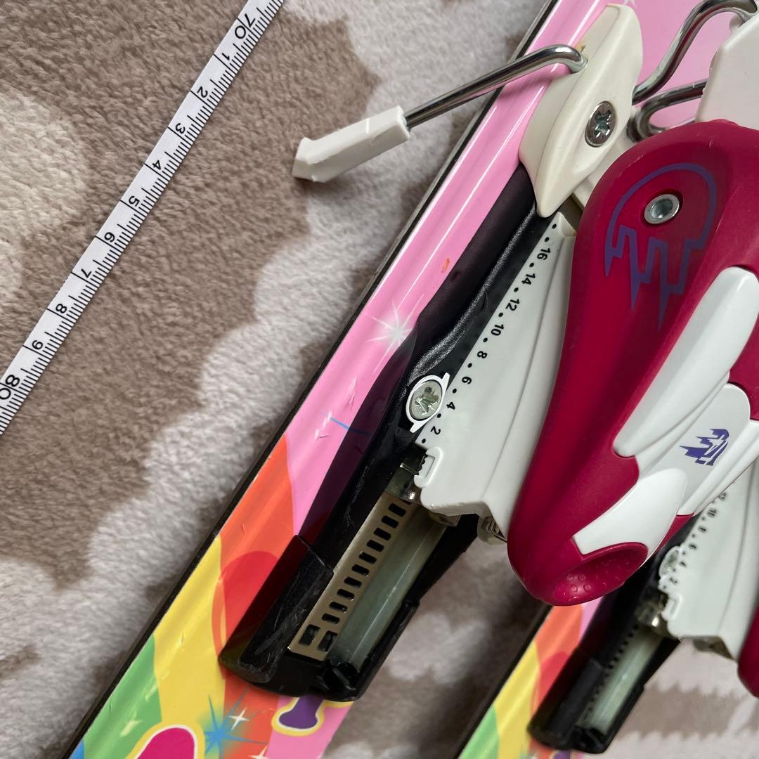 9999→KAZAMA SPAX 106cm スキー板 ピンク色レインボー