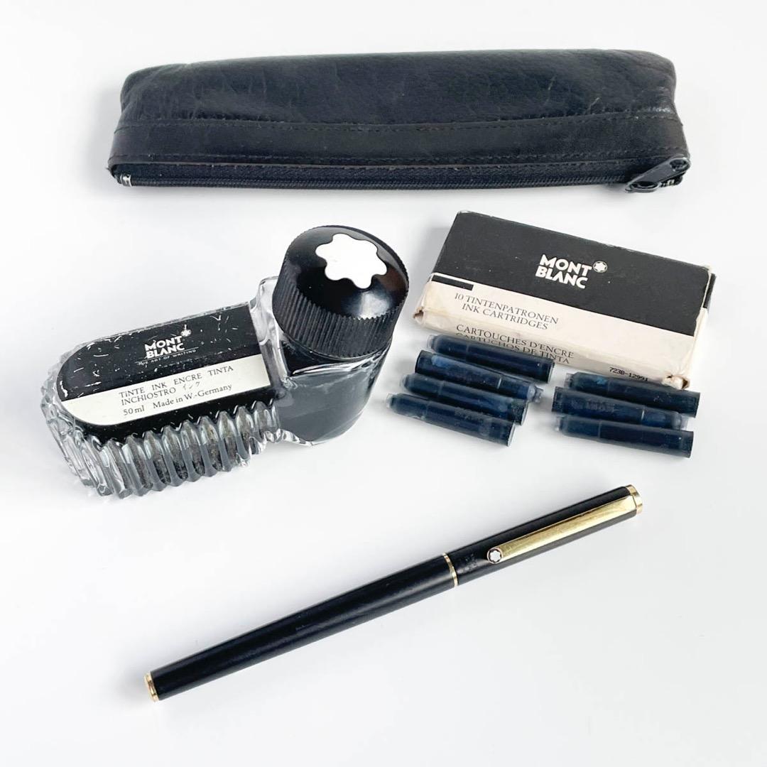モンブラン 万年筆 80年代 ノブレス Sライン インク・ケース付 普段使い
