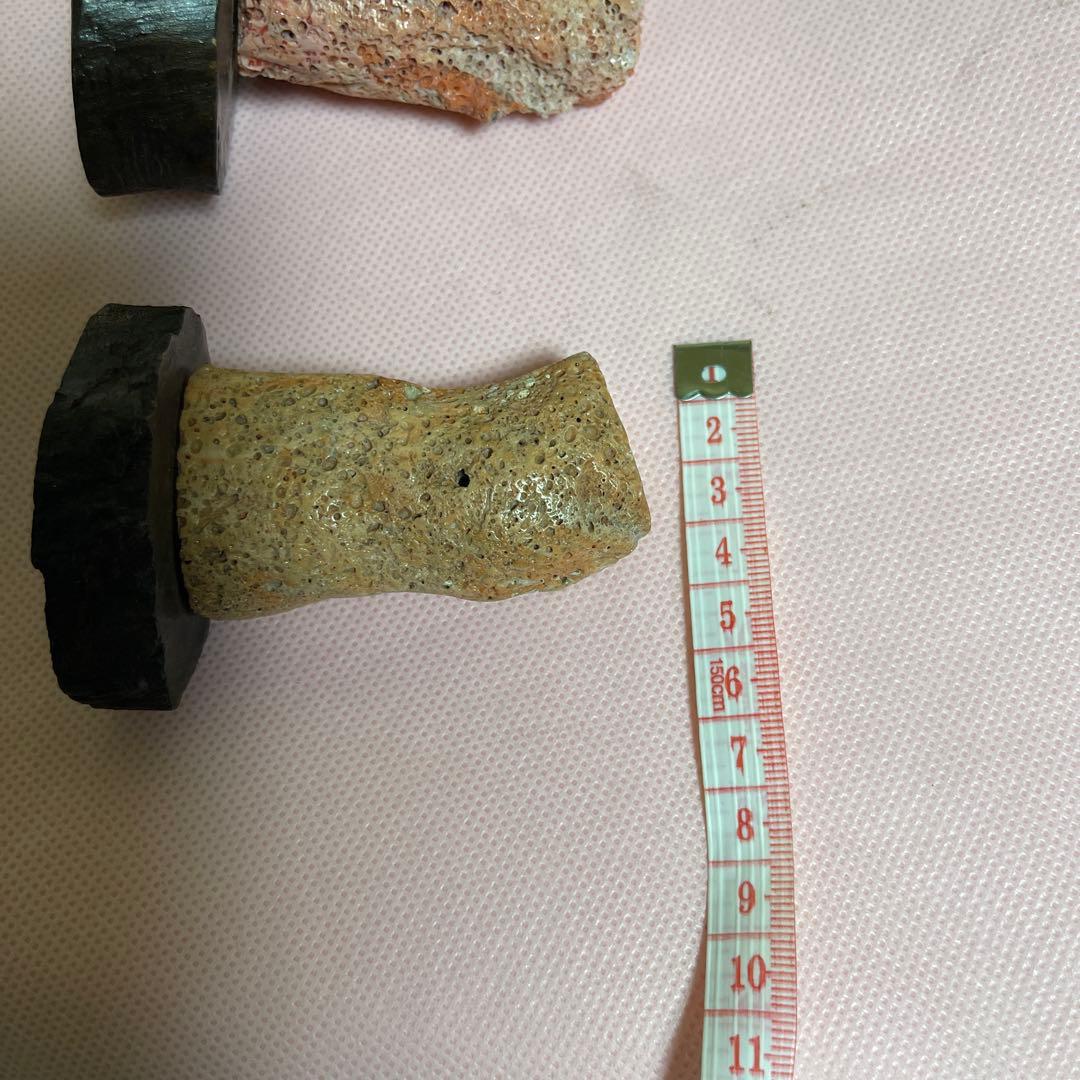 桃サンゴ？　珊瑚風　置き物　2点まとめ売り