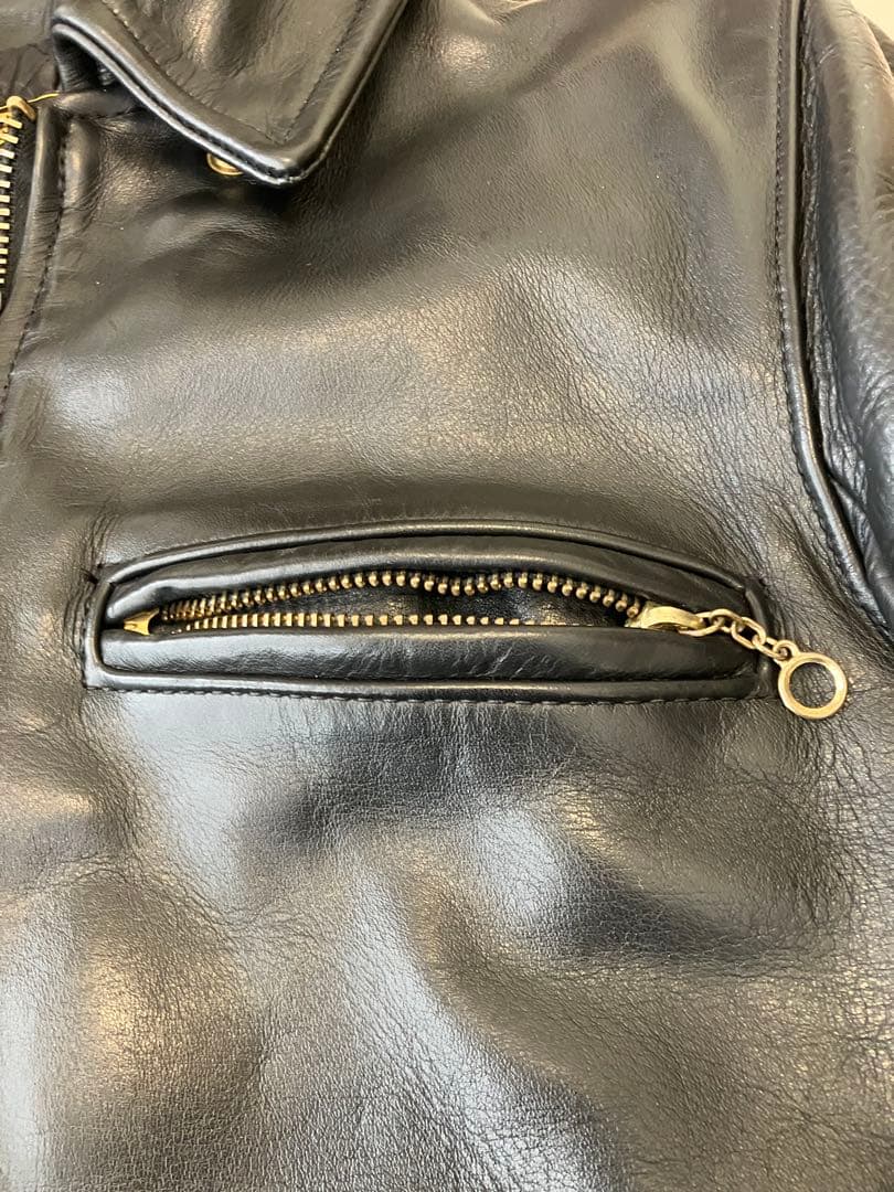 【VANSON】バンソン９D シングルライダースジャケット36 キルトライナー